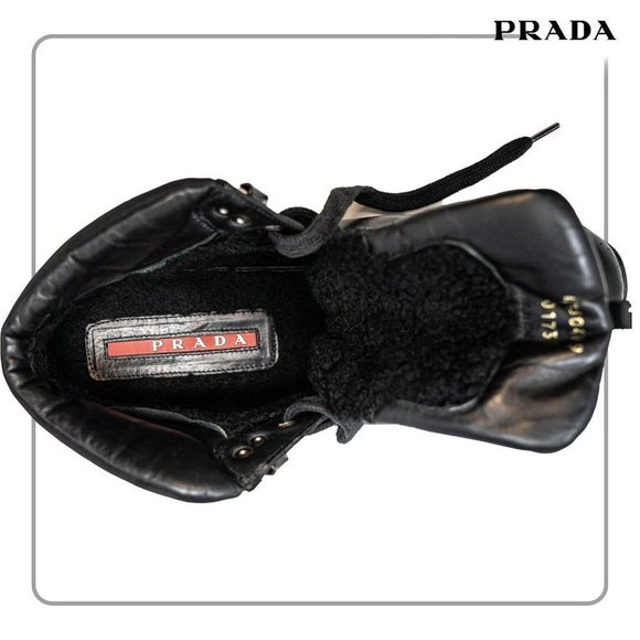 Prada Men's Leather High Top Sneaker Boots (size 11 US) - Picture 11 of 14